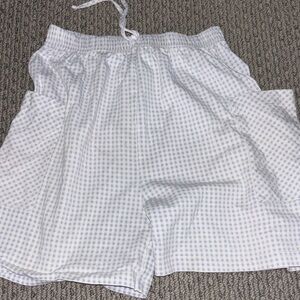 Shrimp and grits White Checkered Shorts